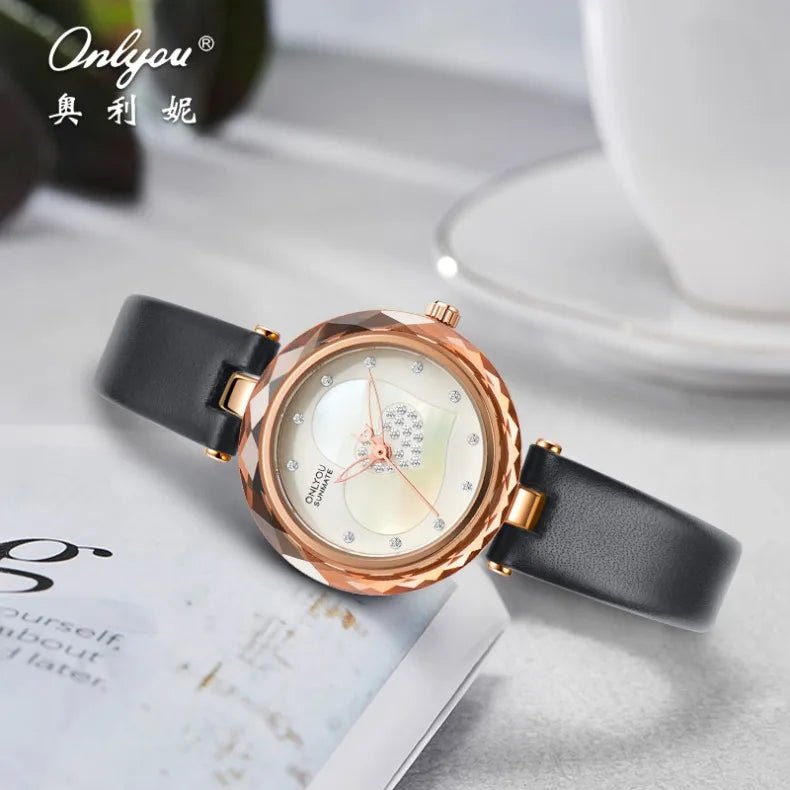 ONLYOU New Luxury Women's Watch with A Genuine Leather Strap,stylish and Elegant,30-meter Water Resistant,comes with A Watch Box - Tara's Tiny Treasures