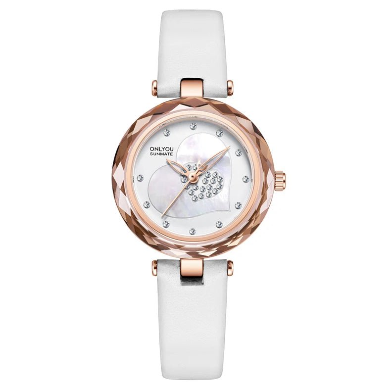 ONLYOU New Luxury Women's Watch with A Genuine Leather Strap,stylish and Elegant,30-meter Water Resistant,comes with A Watch Box - Tara's Tiny Treasures