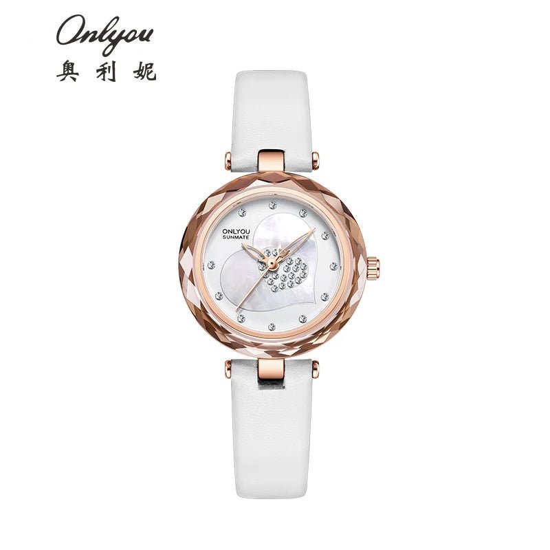 ONLYOU New Luxury Women's Watch with A Genuine Leather Strap,stylish and Elegant,30-meter Water Resistant,comes with A Watch Box - Tara's Tiny Treasures