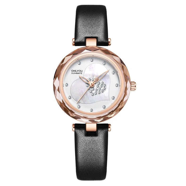 ONLYOU New Luxury Women's Watch with A Genuine Leather Strap,stylish and Elegant,30-meter Water Resistant,comes with A Watch Box - Tara's Tiny Treasures