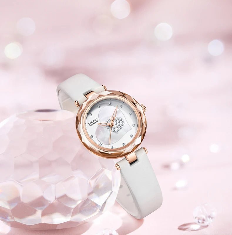 ONLYOU New Luxury Women's Watch with A Genuine Leather Strap,stylish and Elegant,30-meter Water Resistant,comes with A Watch Box - Tara's Tiny Treasures