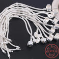 Original 925 Sterling Silver Snake Bone Charm Bracelet Bangle Fine Jewelry Basic Charm Bracelets for Women men Party DIY Jewelry - Tara's Tiny Treasures