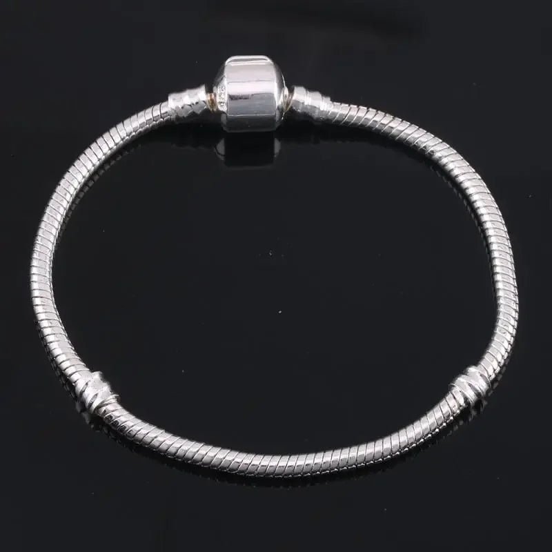 Original 925 Sterling Silver Snake Bone Charm Bracelet Bangle Fine Jewelry Basic Charm Bracelets for Women men Party DIY Jewelry - Tara's Tiny Treasures