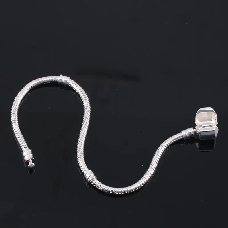 Original 925 Sterling Silver Snake Bone Charm Bracelet Bangle Fine Jewelry Basic Charm Bracelets for Women men Party DIY Jewelry - Tara's Tiny Treasures