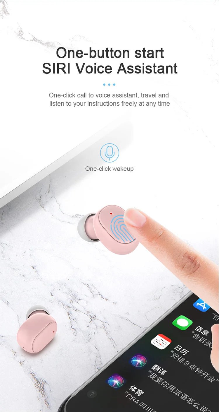Original A6S TWS Headset Wireless Earphones Bluetooth Headphones Sport Stereo Fone Bluetooth Earbuds for Xiaomi Huawei iPhone - Tara's Tiny Treasures