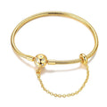 Original Bracelet 925 Sterling Silver Charm Bracelet 17-20CM Golden Heart Love Key Clover Bracelet Bangle Women Jewelry Gift - Tara's Tiny Treasures