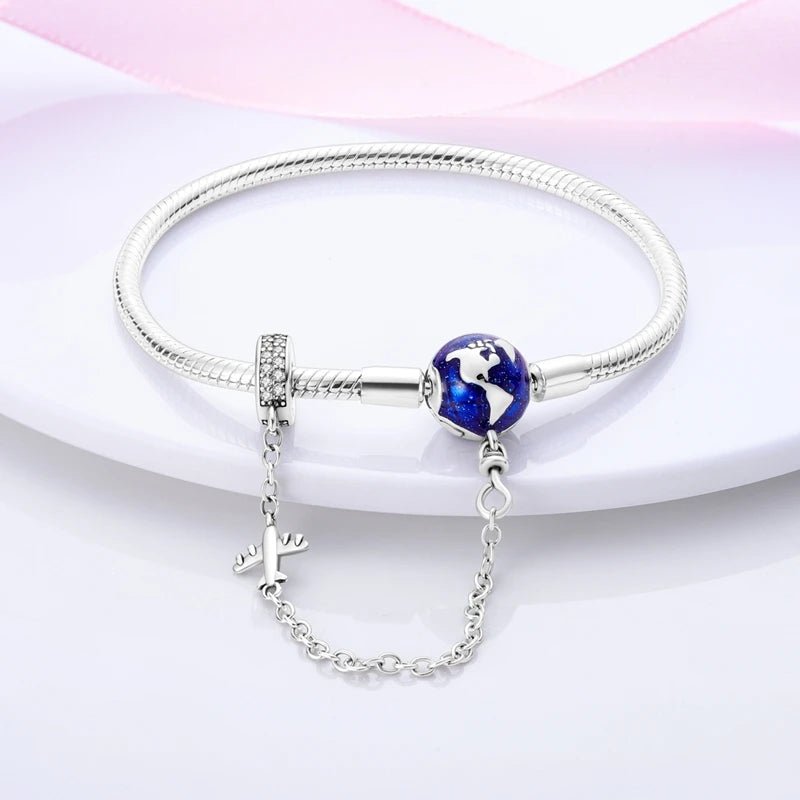 Original Bracelet 925 Sterling Silver Charm Bracelet 17-20CM Golden Heart Love Key Snowflake Bracelet Bangle Women Jewelry Gift - Tara's Tiny Treasures