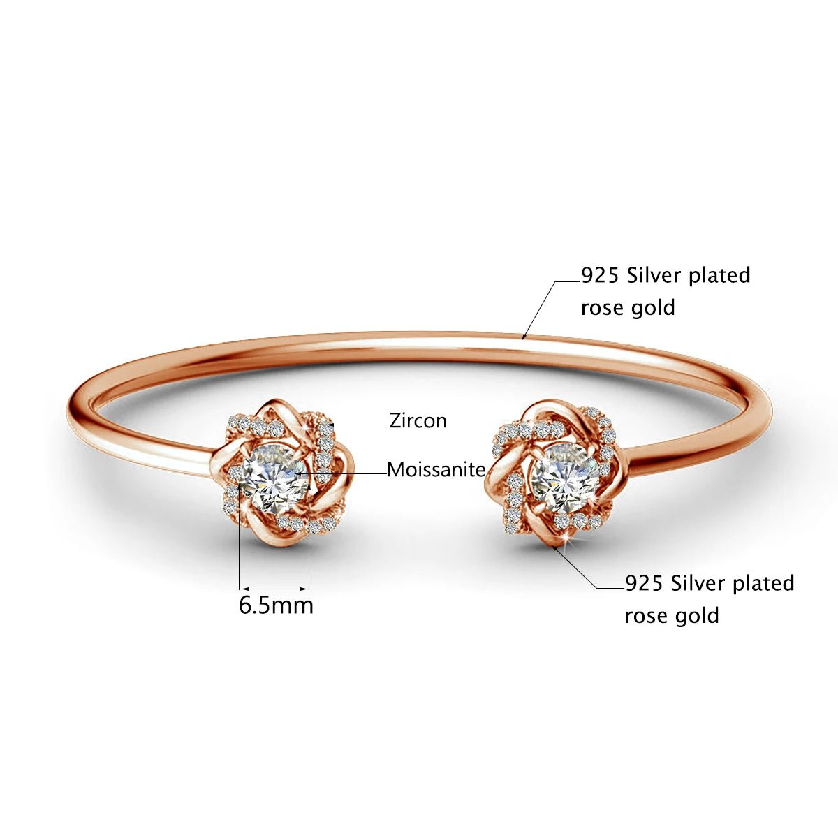 Original Moissanite Diamond Jewelry Sets for Women with Certificate Necklace Earrings Bangle Sets 925 Silver Wedding Luxury Gift - Tara's Tiny Treasures