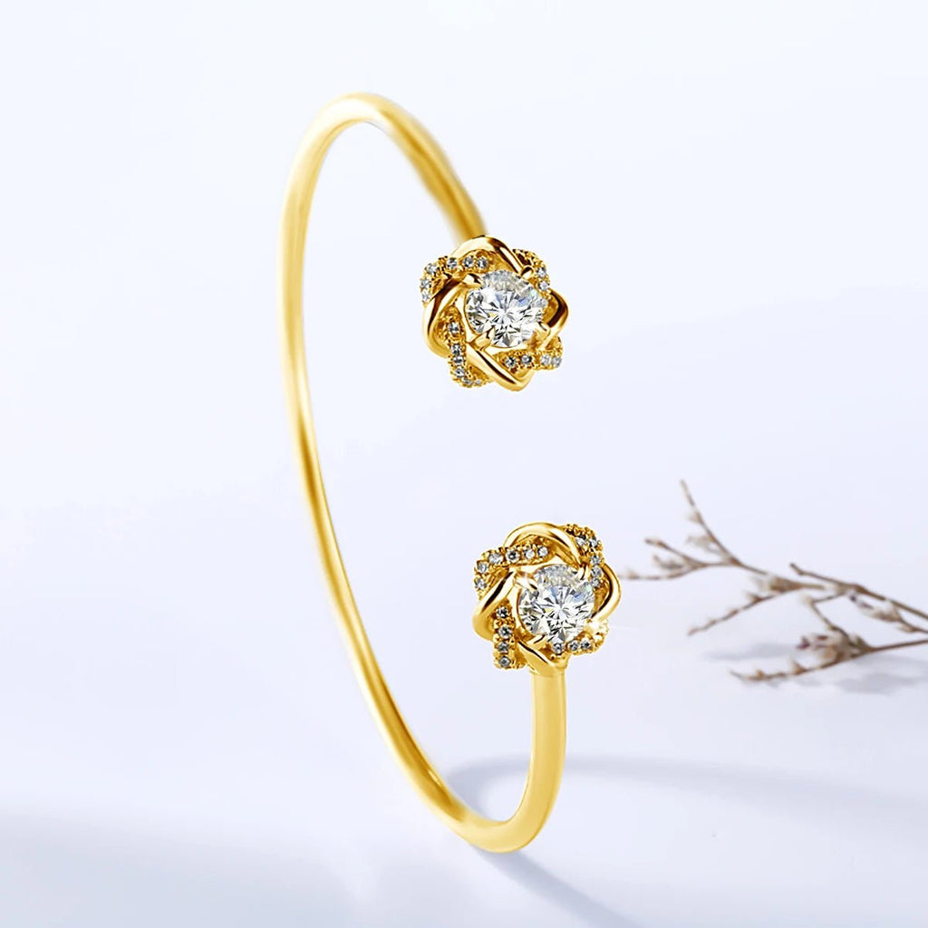 Original Moissanite Diamond Jewelry Sets for Women with Certificate Necklace Earrings Bangle Sets 925 Silver Wedding Luxury Gift - Tara's Tiny Treasures
