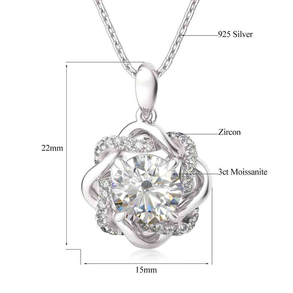 Original Moissanite Diamond Jewelry Sets for Women with Certificate Necklace Earrings Bangle Sets 925 Silver Wedding Luxury Gift - Tara's Tiny Treasures