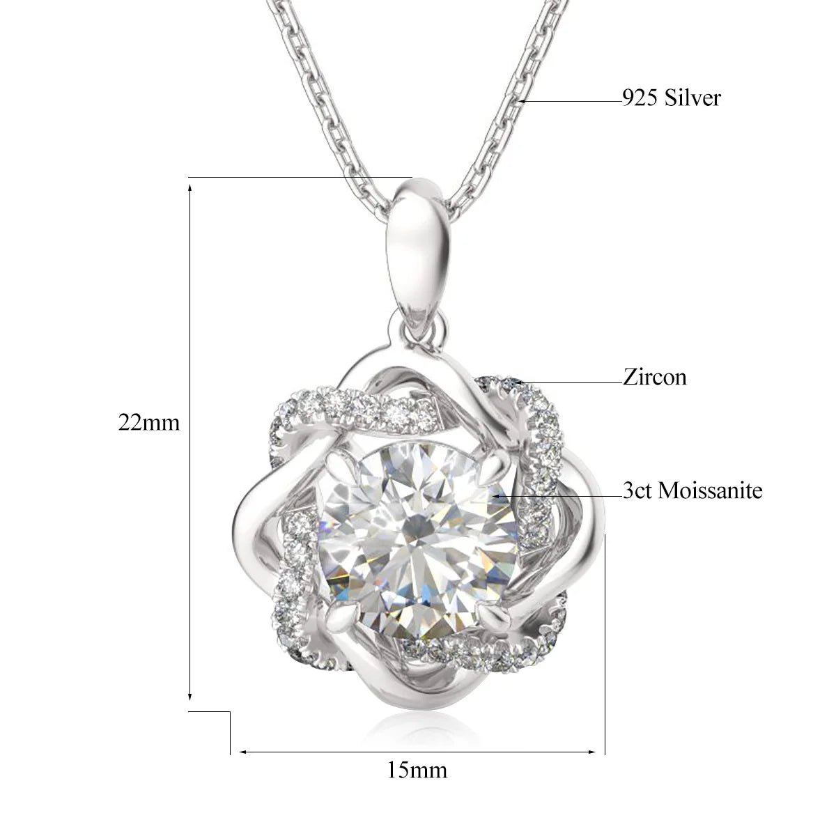 Original Moissanite Diamond Jewelry Sets for Women with Certificate Necklace Earrings Bangle Sets 925 Silver Wedding Luxury Gift - Tara's Tiny Treasures