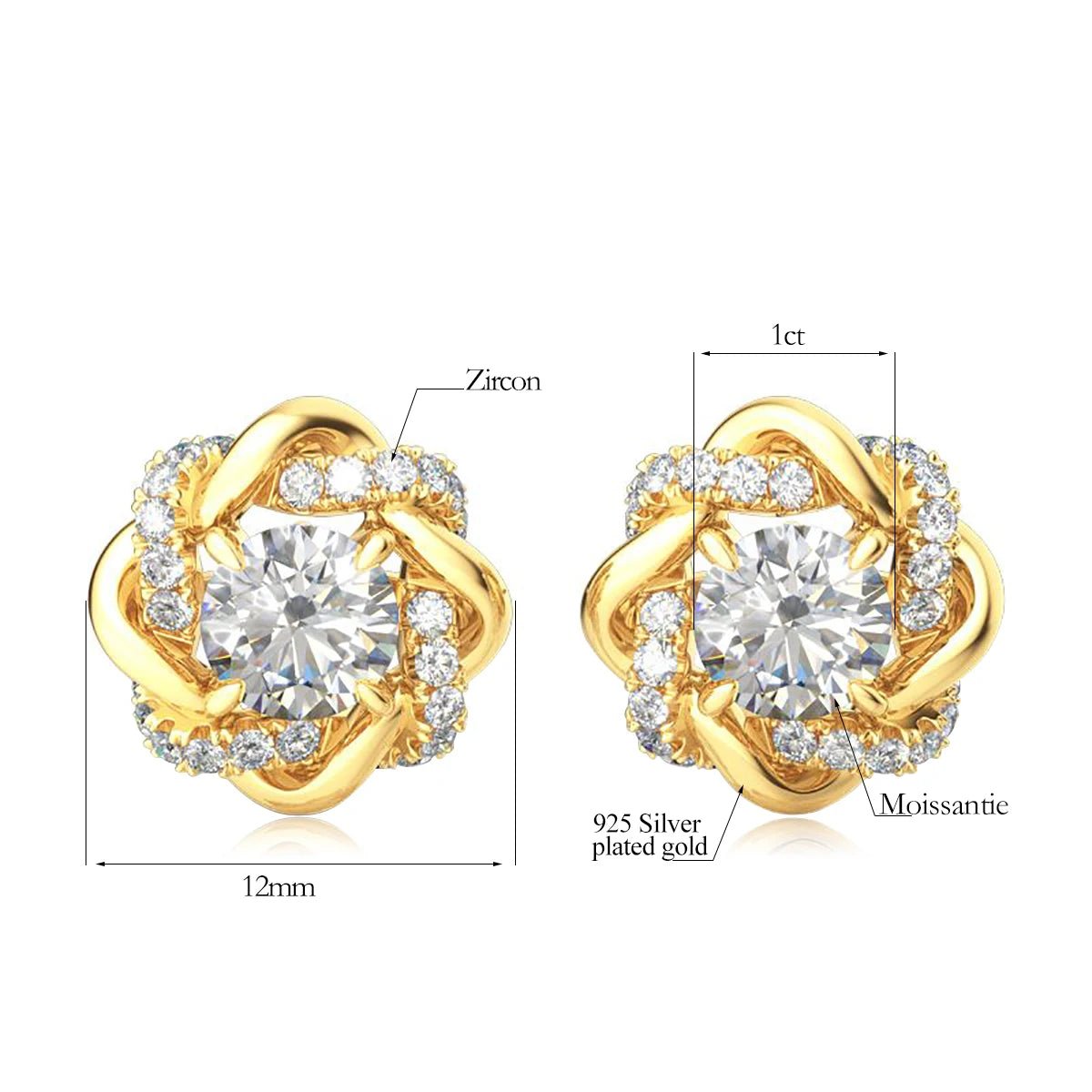 Original Moissanite Diamond Jewelry Sets for Women with Certificate Necklace Earrings Bangle Sets 925 Silver Wedding Luxury Gift - Tara's Tiny Treasures