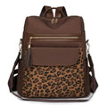 Oxford Leopard Print Fashion Backpacks Zipper Large Capacity Simple Women's Bags on Sale 2025 Versatile Classic Schoolbags - Tara's Tiny Treasures