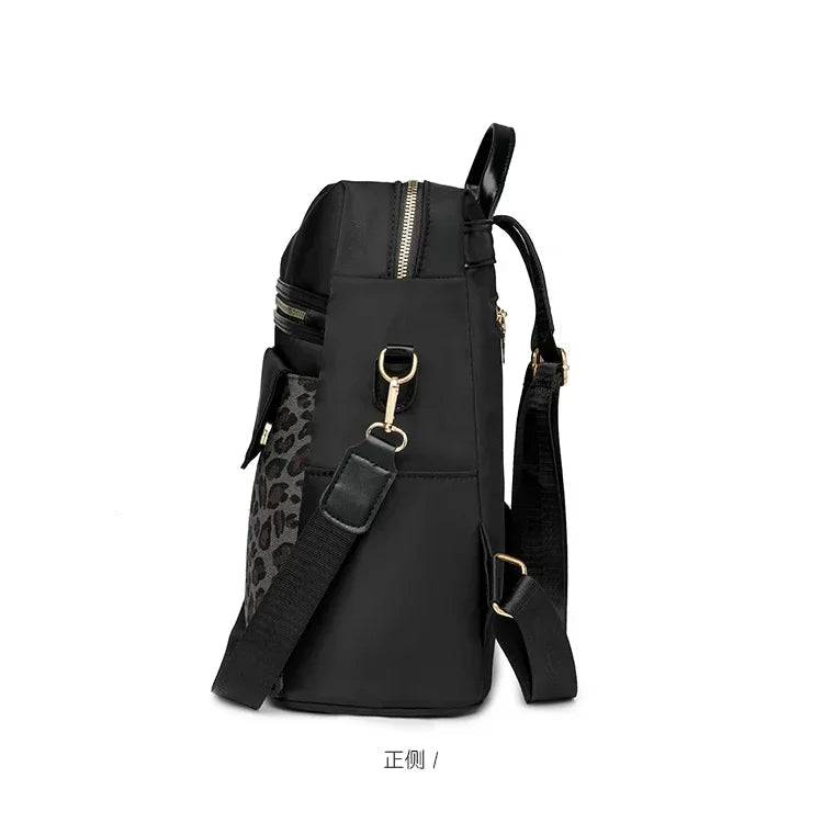 Oxford Leopard Print Fashion Backpacks Zipper Large Capacity Simple Women's Bags on Sale 2025 Versatile Classic Schoolbags - Tara's Tiny Treasures