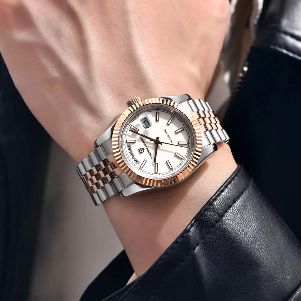 PAGANI DESIGN 2026 New Enamel Dial DD36 Luxury Silver Gold Automatic Watch For Men AR Sapphire crystal Mechanical Wristwatch Men - Tara's Tiny Treasures