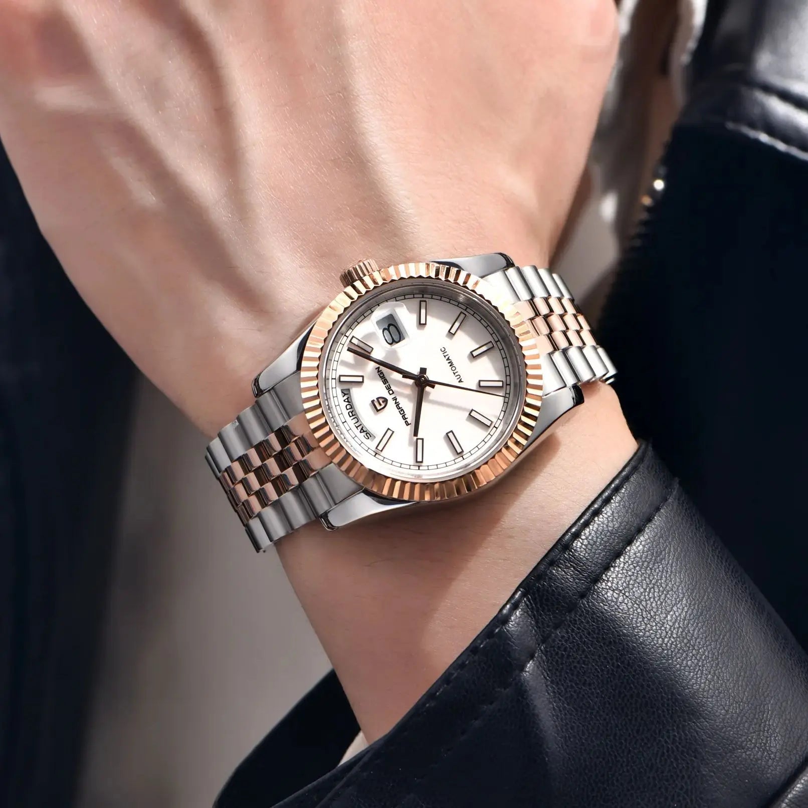 PAGANI DESIGN 2026 New Enamel Dial DD36 Luxury Silver Gold Automatic Watch For Men AR Sapphire crystal Mechanical Wristwatch Men - Tara's Tiny Treasures