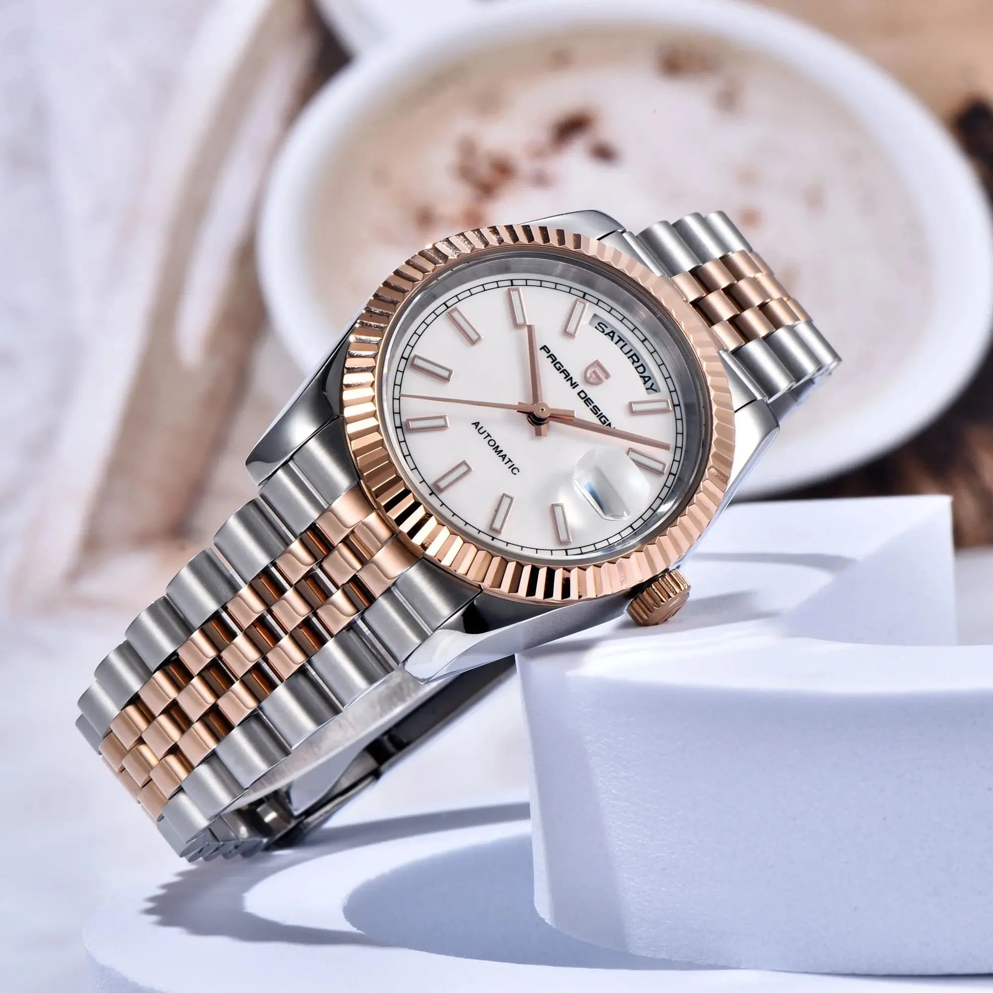 PAGANI DESIGN 2026 New Enamel Dial DD36 Luxury Silver Gold Automatic Watch For Men AR Sapphire crystal Mechanical Wristwatch Men - Tara's Tiny Treasures