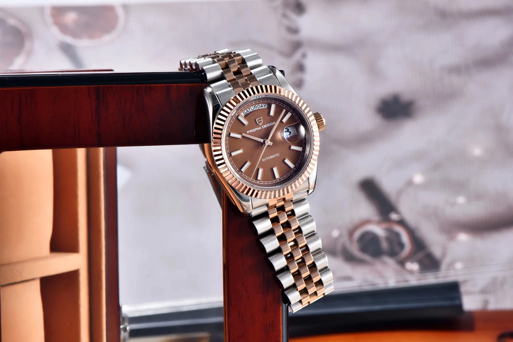 PAGANI DESIGN 2026 New Enamel Dial DD36 Luxury Silver Gold Automatic Watch For Men AR Sapphire crystal Mechanical Wristwatch Men - Tara's Tiny Treasures