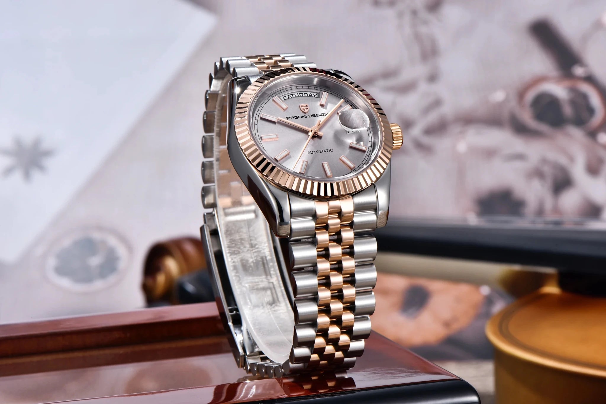 PAGANI DESIGN 2026 New Enamel Dial DD36 Luxury Silver Gold Automatic Watch For Men AR Sapphire crystal Mechanical Wristwatch Men - Tara's Tiny Treasures