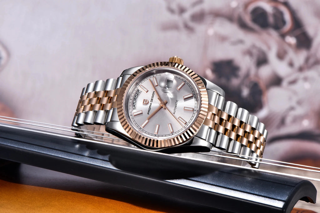 PAGANI DESIGN 2026 New Enamel Dial DD36 Luxury Silver Gold Automatic Watch For Men AR Sapphire crystal Mechanical Wristwatch Men - Tara's Tiny Treasures