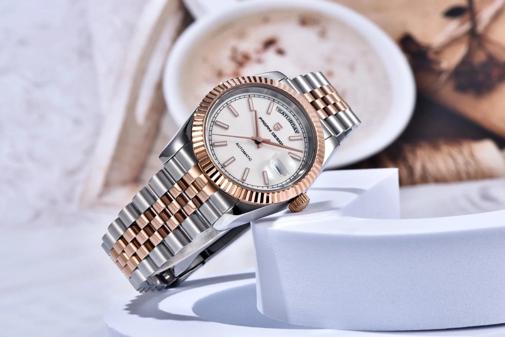 PAGANI DESIGN 2026 New Enamel Dial DD36 Luxury Silver Gold Automatic Watch For Men AR Sapphire crystal Mechanical Wristwatch Men - Tara's Tiny Treasures