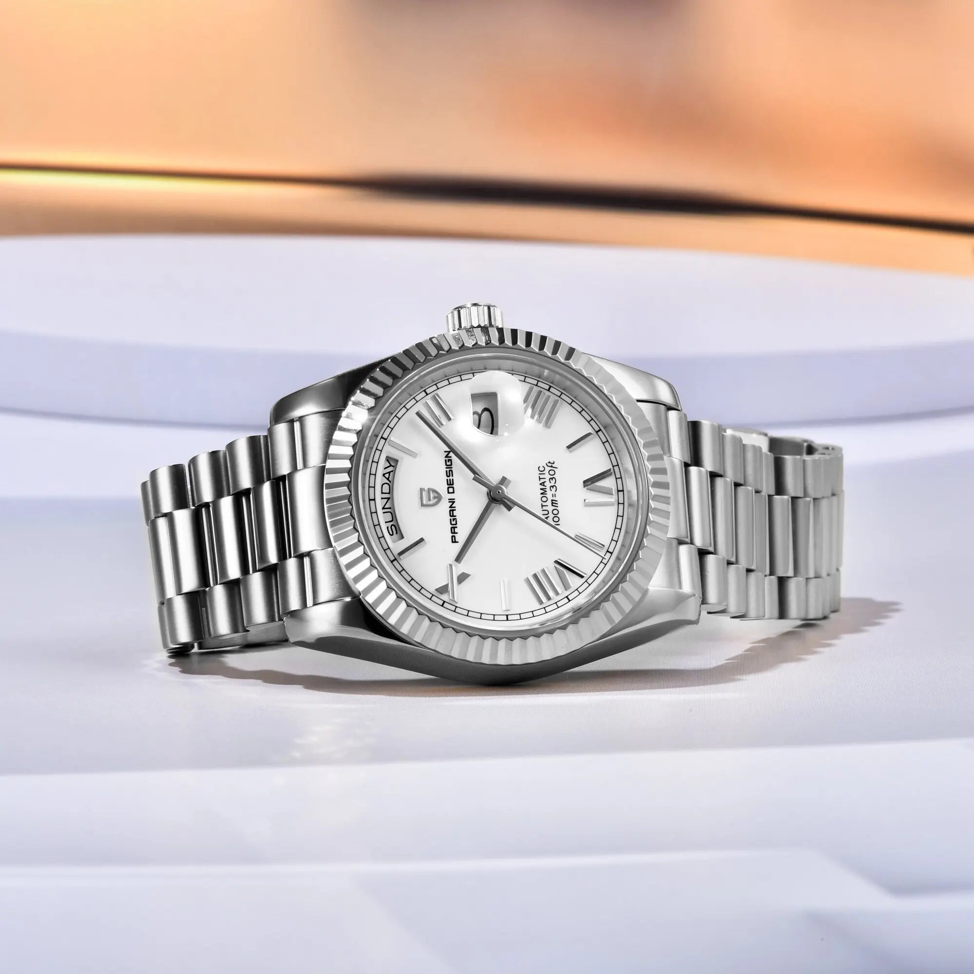 PAGANI DESIGN New Men Automatic Mechanical Watch Retro Elegant All-Match Sapphire Glass 100m Waterproof Luminous Calendar Watch - Tara's Tiny Treasures