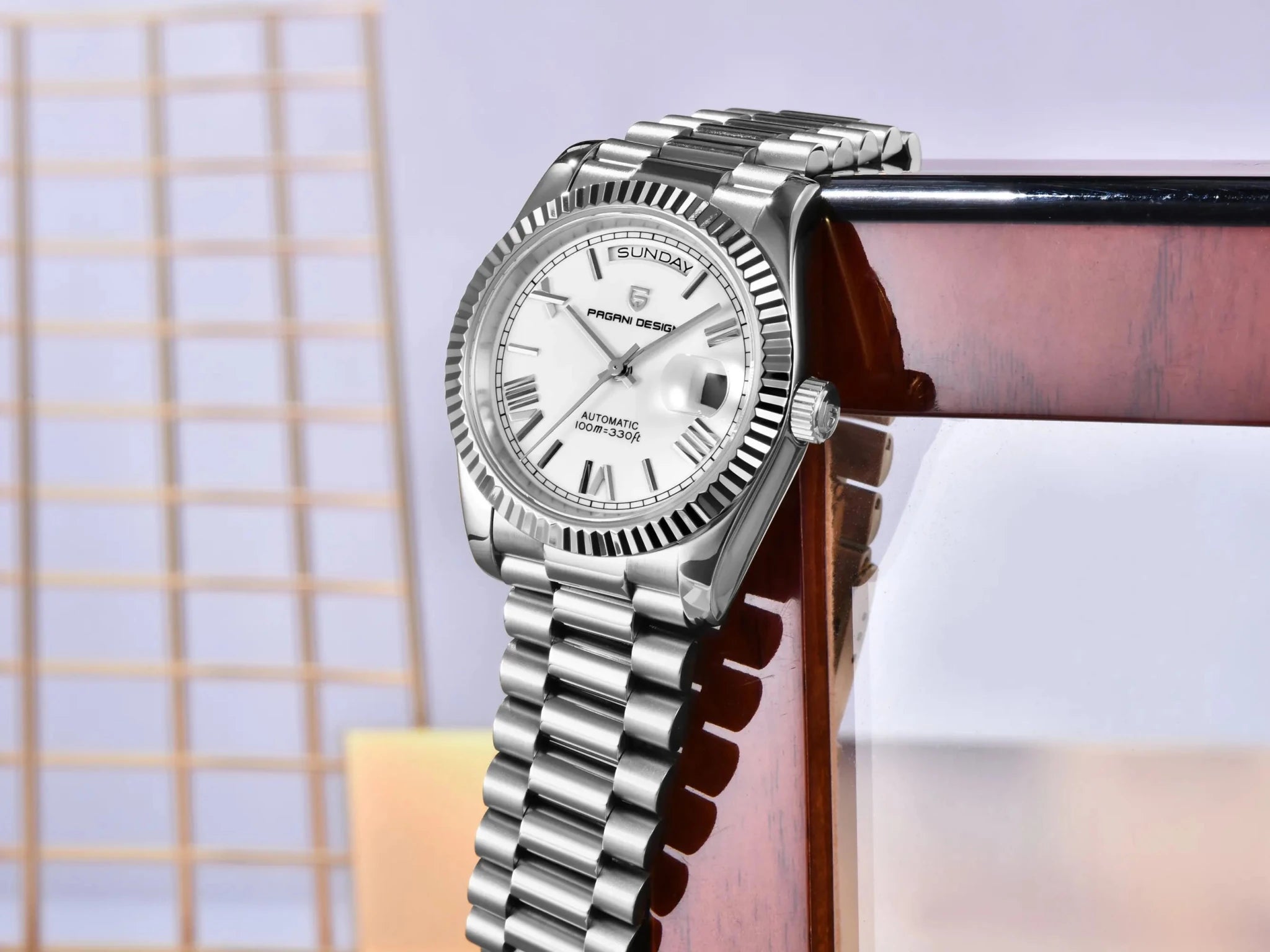 PAGANI DESIGN New Men Automatic Mechanical Watch Retro Elegant All-Match Sapphire Glass 100m Waterproof Luminous Calendar Watch - Tara's Tiny Treasures