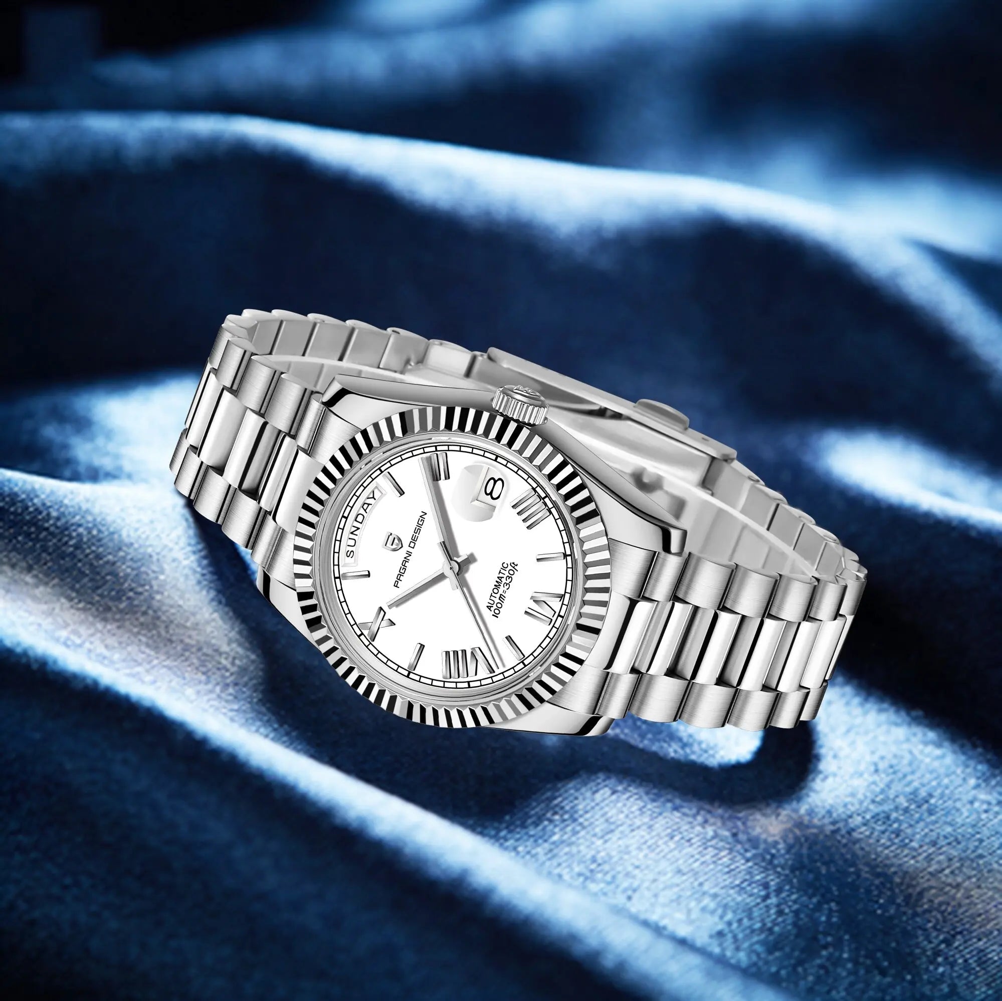 PAGANI DESIGN New Men Automatic Mechanical Watch Retro Elegant All-Match Sapphire Glass 100m Waterproof Luminous Calendar Watch - Tara's Tiny Treasures