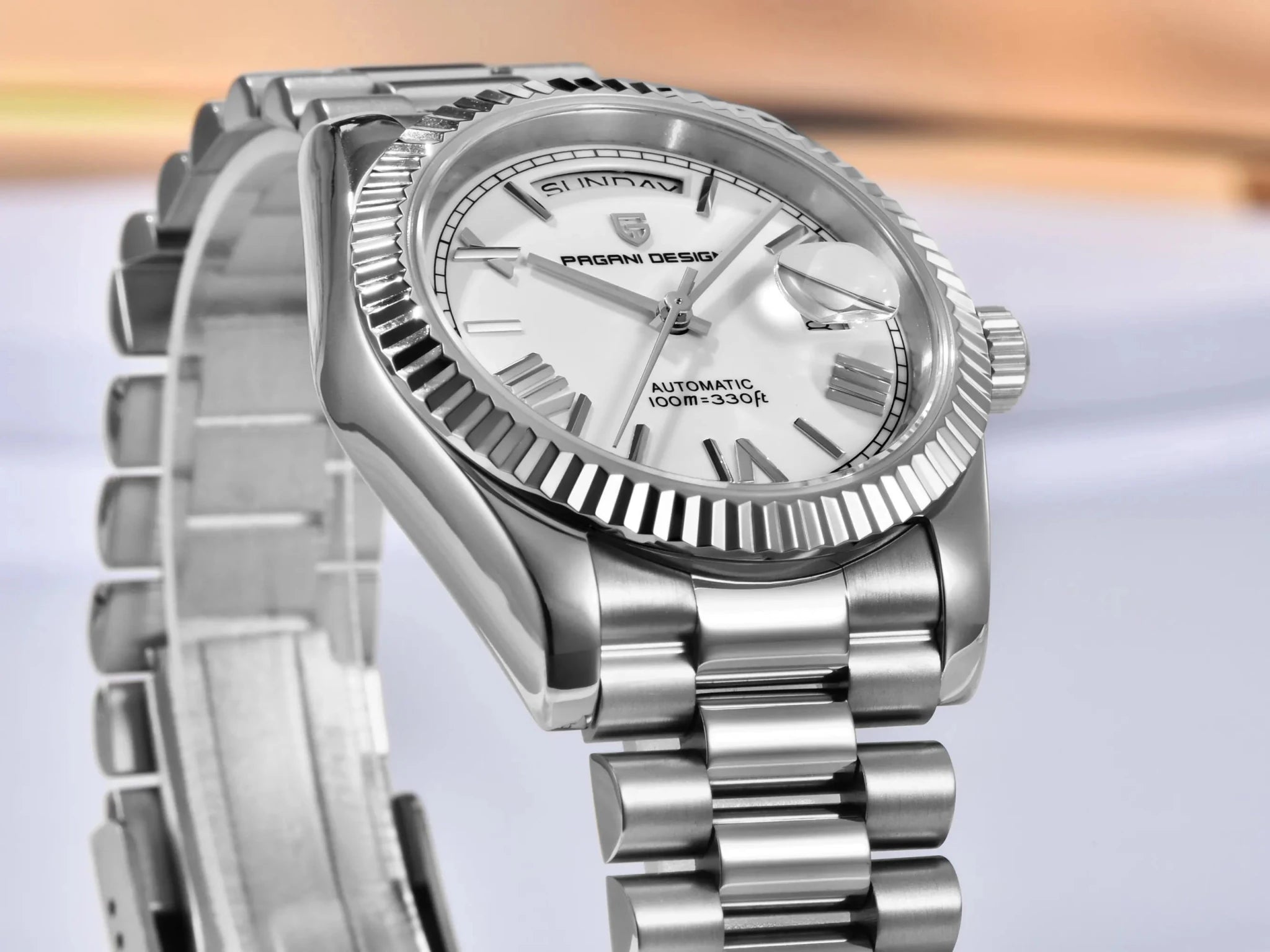 PAGANI DESIGN New Men Automatic Mechanical Watch Retro Elegant All-Match Sapphire Glass 100m Waterproof Luminous Calendar Watch - Tara's Tiny Treasures