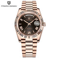 PAGANI DESIGN New Men Automatic Mechanical Watch Retro Elegant All-Match Sapphire Glass 100m Waterproof Luminous Calendar Watch - Tara's Tiny Treasures