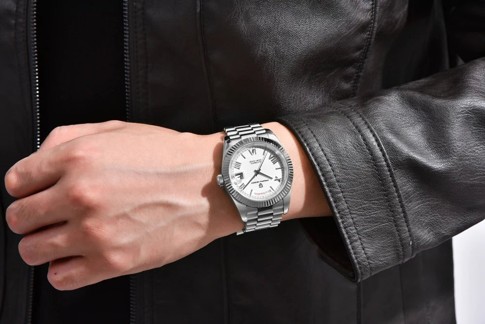 PAGANI DESIGN New Week Calendar Type Watch Japan Movt Waterproof Mechanical Man watch 316L All Steel Luxury Luminous Men watch - Tara's Tiny Treasures