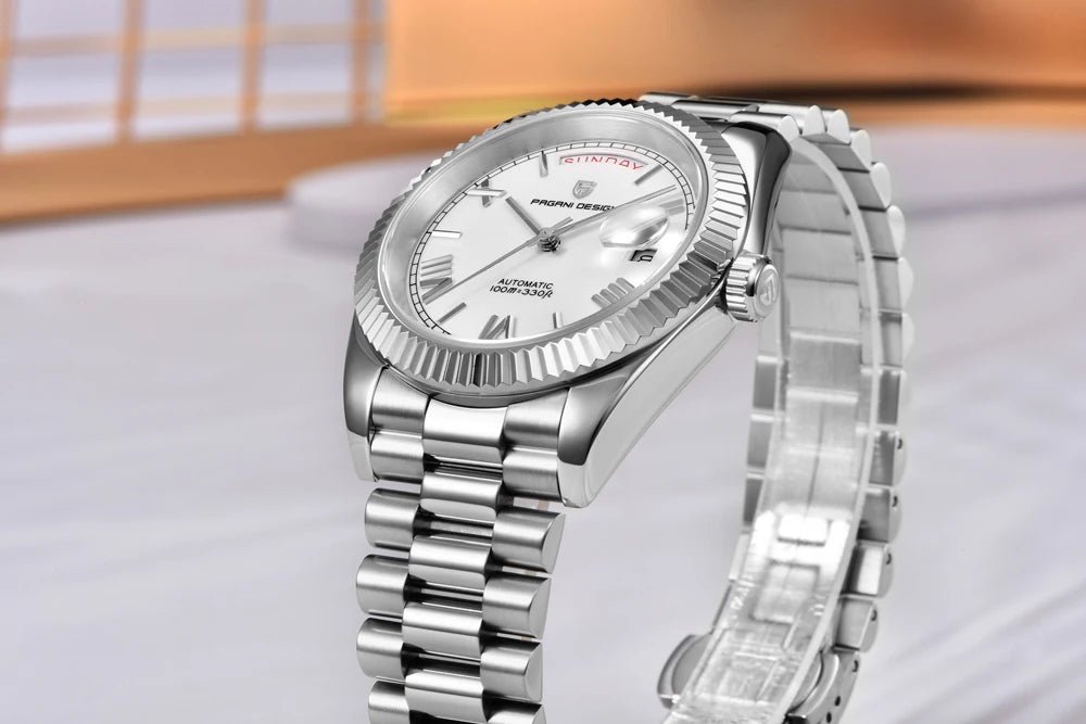 PAGANI DESIGN New Week Calendar Type Watch Japan Movt Waterproof Mechanical Man watch 316L All Steel Luxury Luminous Men watch - Tara's Tiny Treasures