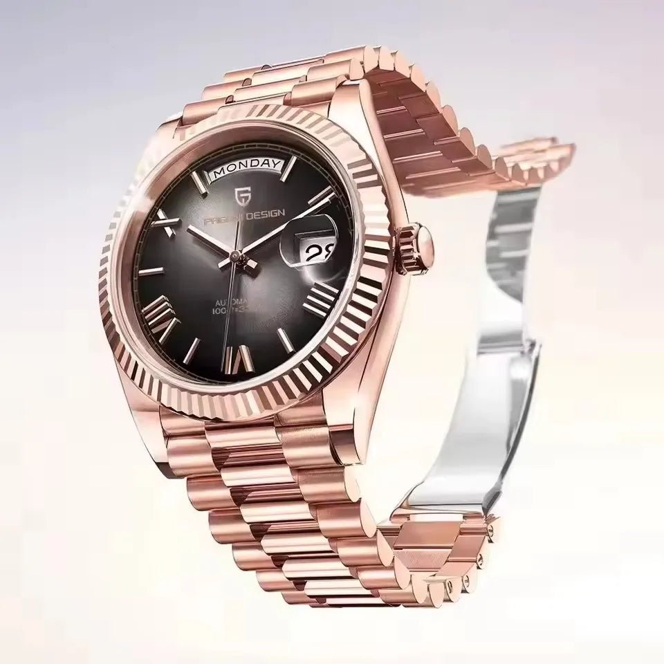 PAGANI DESIGN New Week Calendar Type Watch Japan Movt Waterproof Mechanical Man watch 316L All Steel Luxury Luminous Men watch - Tara's Tiny Treasures