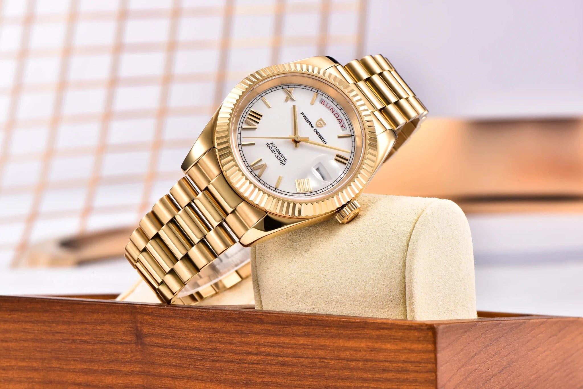 PAGANI DESIGN New Week Calendar Type Watch Japan Movt Waterproof Mechanical Man watch 316L All Steel Luxury Luminous Men watch - Tara's Tiny Treasures
