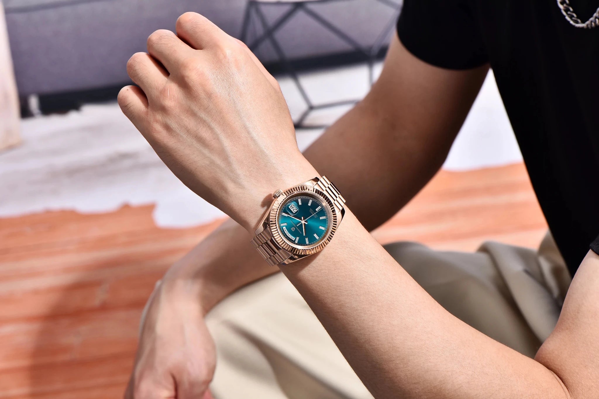 PAGANI DESIGN New Week Calendar Type Watch Japan Movt Waterproof Mechanical Man watch 316L All Steel Luxury Luminous Men watch - Tara's Tiny Treasures