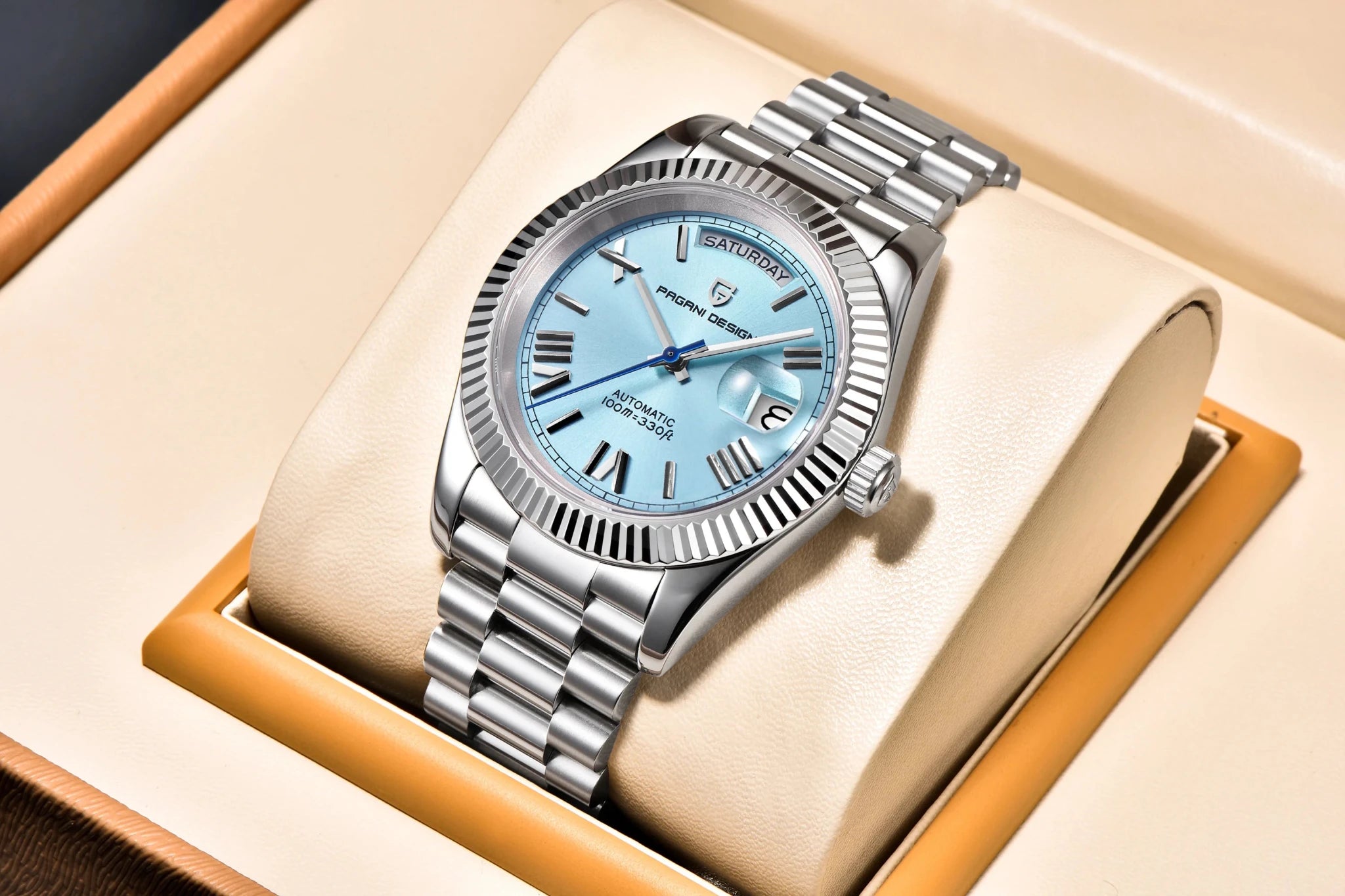 PAGANI DESIGN New Week Calendar Type Watch Japan Movt Waterproof Mechanical Man watch 316L All Steel Luxury Luminous Men watch - Tara's Tiny Treasures