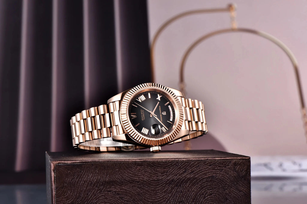 PAGANI DESIGN New Week Calendar Type Watch Japan Movt Waterproof Mechanical Man watch 316L All Steel Luxury Luminous Men watch - Tara's Tiny Treasures