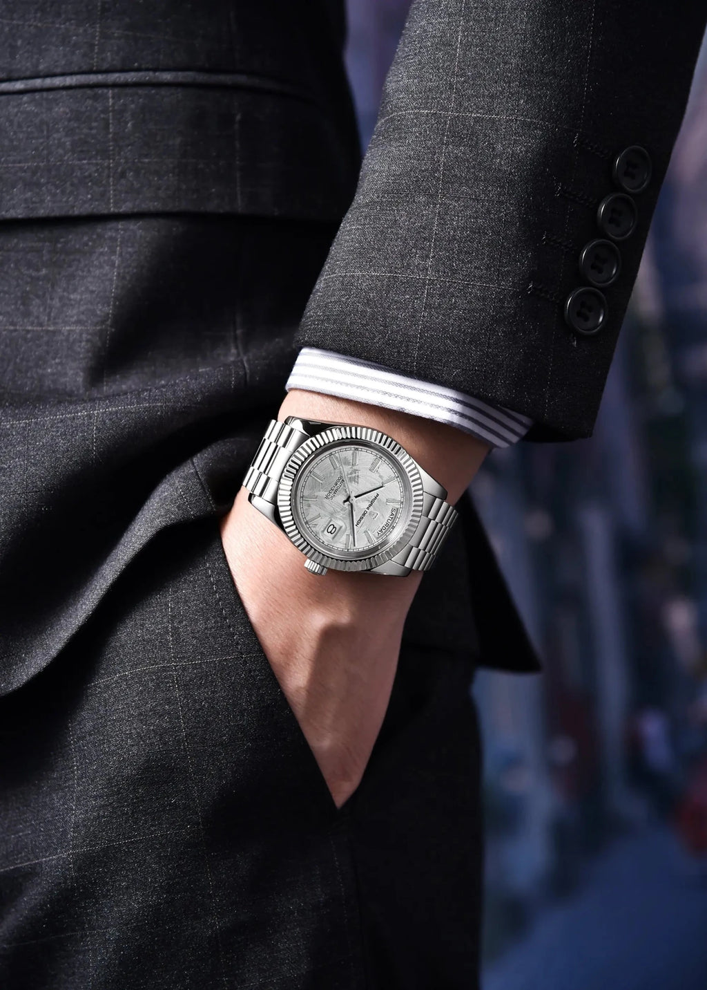 PAGANI DESIGN Niche Premium Men Mechanical Watch French Retro Palace Style Stainless Steel Sapphire Dive Date/Week Display Watch - Tara's Tiny Treasures