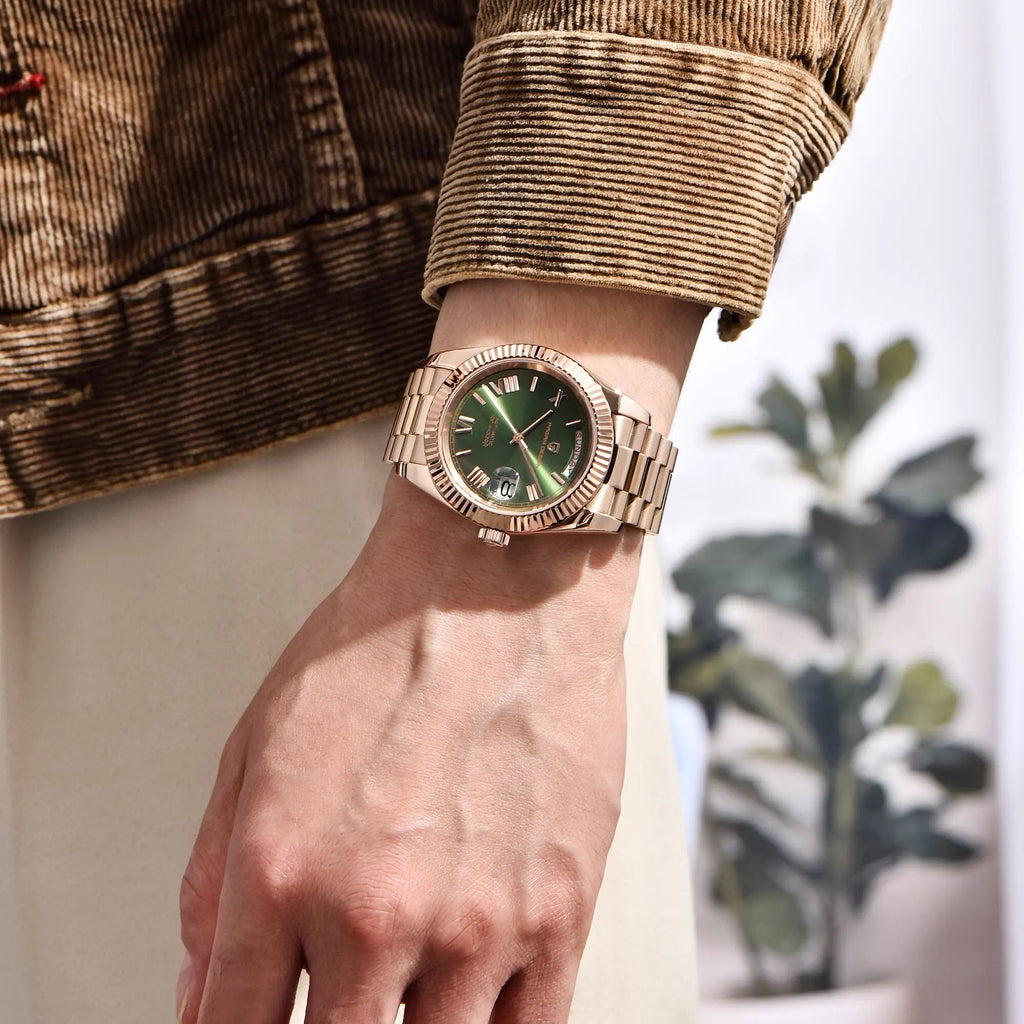 PAGANI DESIGN Niche Premium Men Mechanical Watch French Retro Palace Style Stainless Steel Sapphire Dive Date/Week Display Watch - Tara's Tiny Treasures