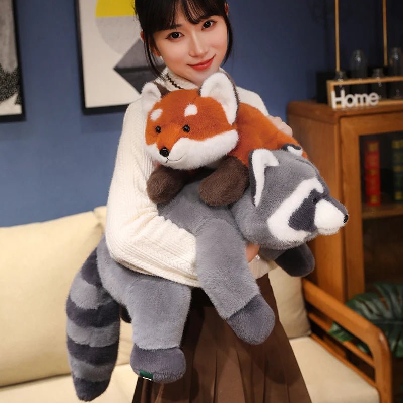 Panda Plush Comfort Soft Animal Plush Raccoon Fox Bear Floor Cushion Birthday Gifts Soft Pillow Toys for Girls Gift Room Decor - Tara's Tiny Treasures