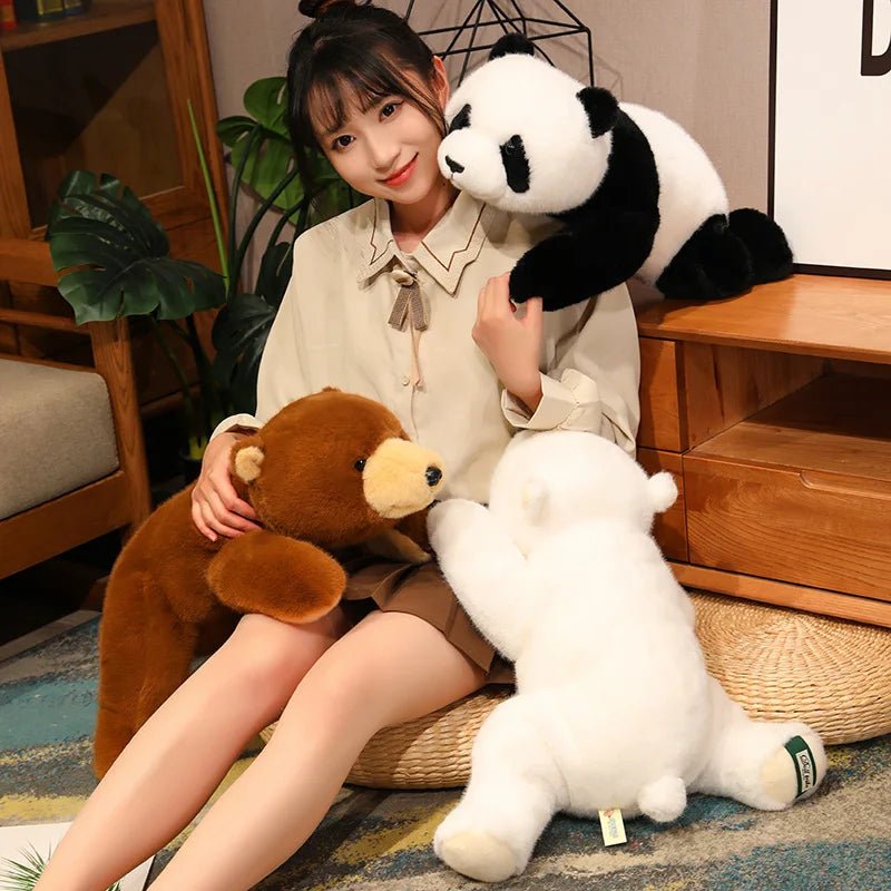 Panda Plush Comfort Soft Animal Plush Raccoon Fox Bear Floor Cushion Birthday Gifts Soft Pillow Toys for Girls Gift Room Decor - Tara's Tiny Treasures