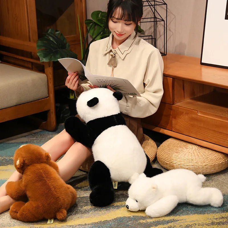 Panda Plush Comfort Soft Animal Plush Raccoon Fox Bear Floor Cushion Birthday Gifts Soft Pillow Toys for Girls Gift Room Decor - Tara's Tiny Treasures