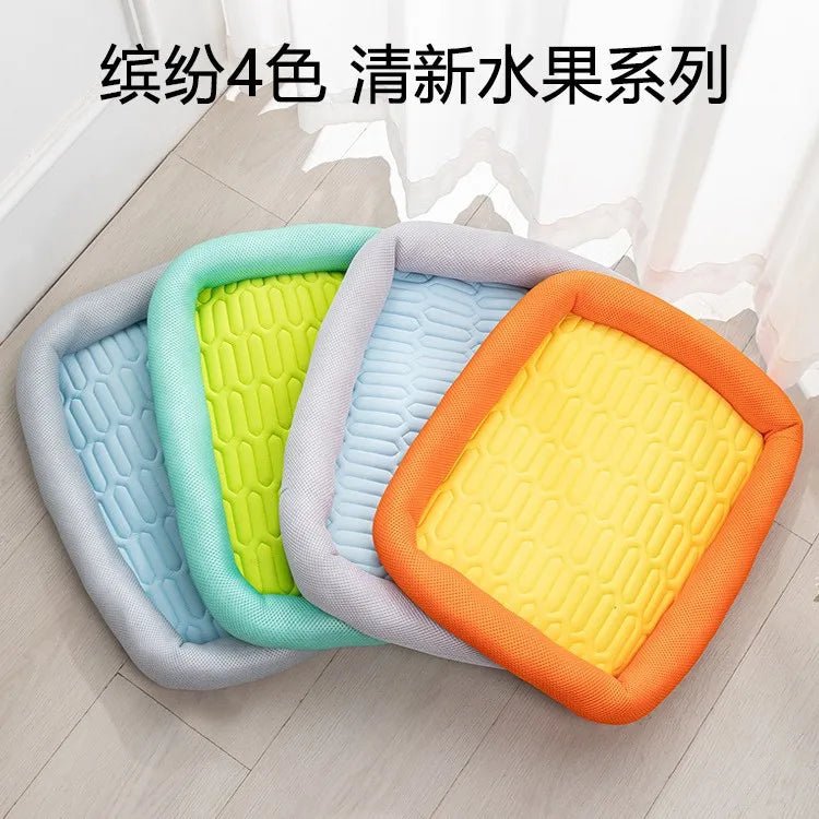 Pet Cat Beds Summer Pet Cooling Mat Pad Lightweight Breathable Rattan Pet Bed Cooling Ice Nest for Small Animal Dogs Mat - Tara's Tiny Treasures
