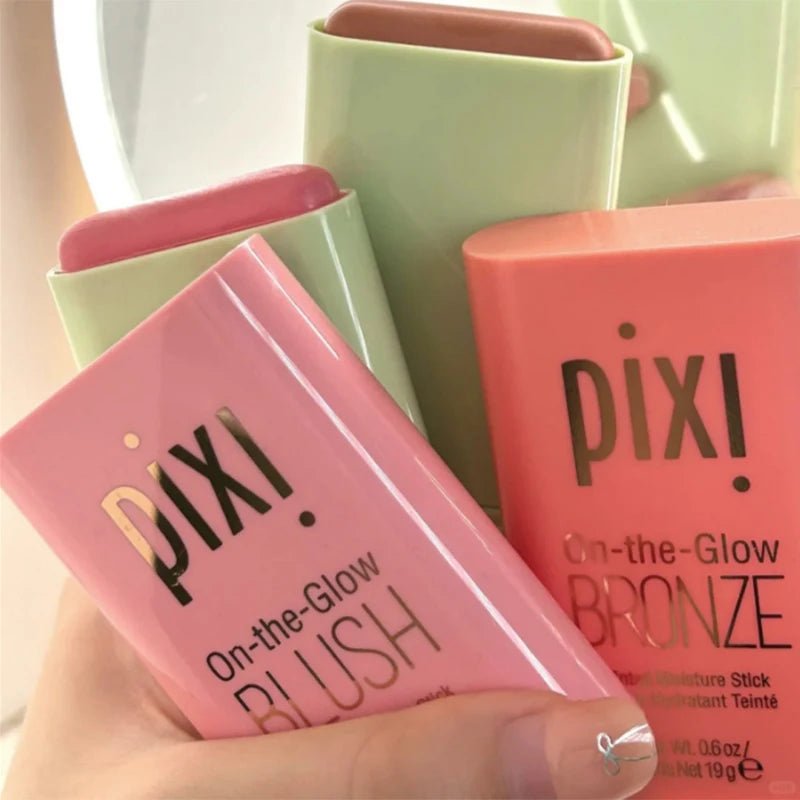 Pixi On-the-Glow Blush Stick Creamy Hydrating Formula Ruby/Warm/Juicy Shades Buildable Pigmented Cheek Blush For All Skin Tones - Tara's Tiny Treasures