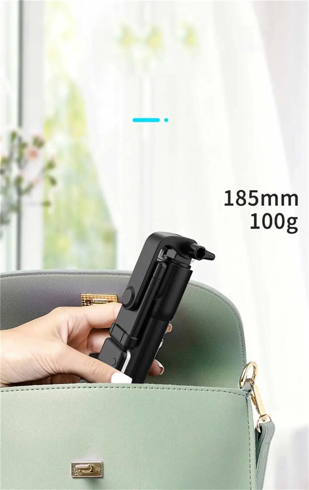 Portable Bluetooth Selfie Stick Tripod Holder with Remote Shutter Fill Light Extendable Wireless Remote Retractable Phone Stand - Tara's Tiny Treasures