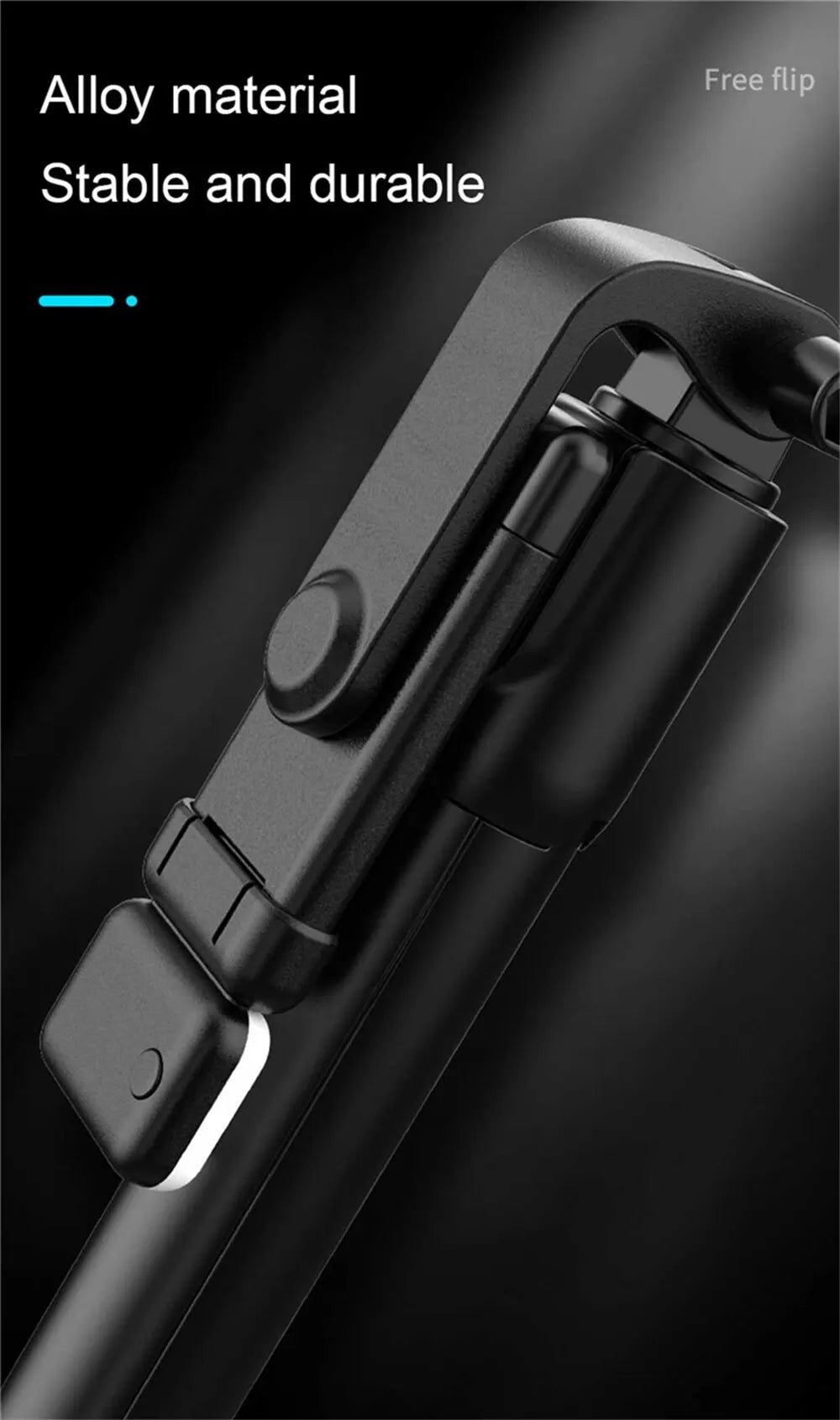 Portable Bluetooth Selfie Stick Tripod Holder with Remote Shutter Fill Light Extendable Wireless Remote Retractable Phone Stand - Tara's Tiny Treasures