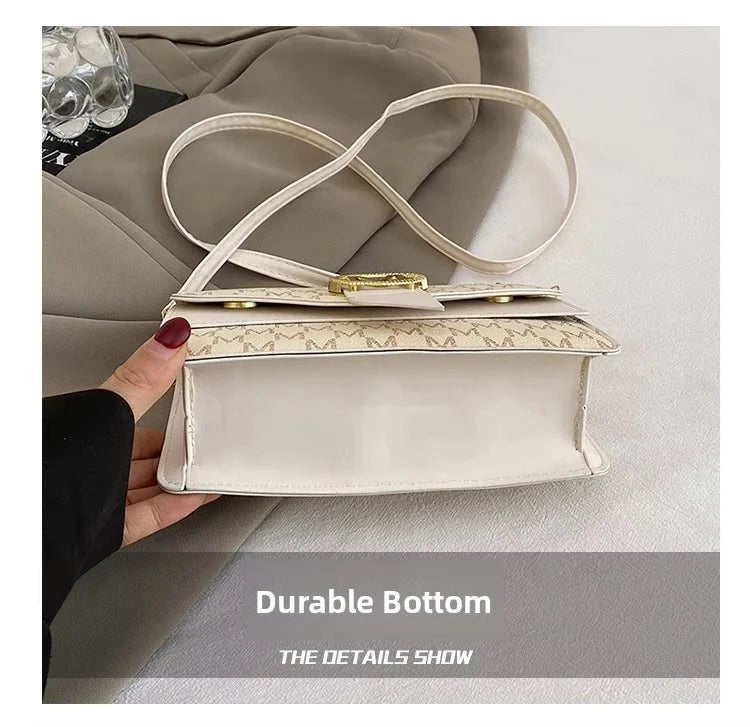 Premium Vintage-Style Bag - 2026 Autumn-Winter New Design - Letter-Shaped Shoulder Bag for Casual Wear - Small Square Bag - Tara's Tiny Treasures