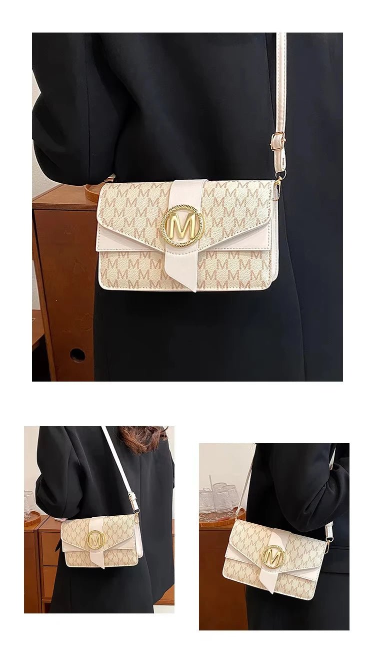 Premium Vintage-Style Bag - 2026 Autumn-Winter New Design - Letter-Shaped Shoulder Bag for Casual Wear - Small Square Bag - Tara's Tiny Treasures