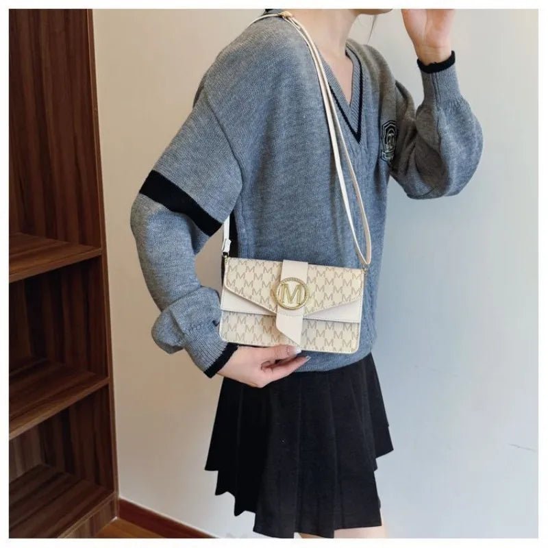 Premium Vintage-Style Bag - 2026 Autumn-Winter New Design - Letter-Shaped Shoulder Bag for Casual Wear - Small Square Bag - Tara's Tiny Treasures