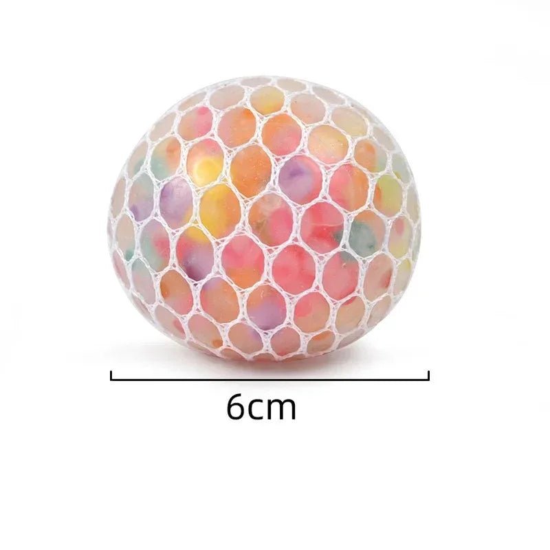 Rainbow Sensory Stress Relief Ball Squishy 3D Fidget Toys for Adults Kids Anti-Anxiety Silent Non-Toxic Toy for Office Classroom - Tara's Tiny Treasures